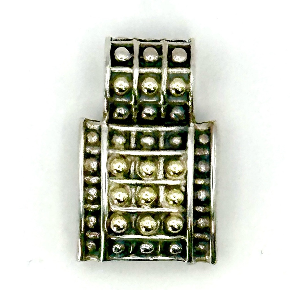 Lagos Two Tone Caviar Dot Pendant